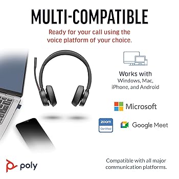 Poly Voyager 4320 UC Wireless Headset & Charge Stand